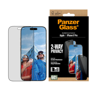 PanzerGlass Ulte Wide Fit Privacy Screen Protector for iPhone 17 Pro